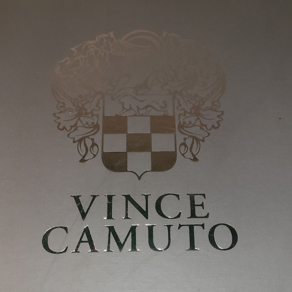 Vince Camuto Black and Gold Studded Ankle Boots - Picture 2 of 6